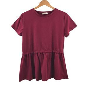 For G and PL wine short sleeve T-shirt Size L